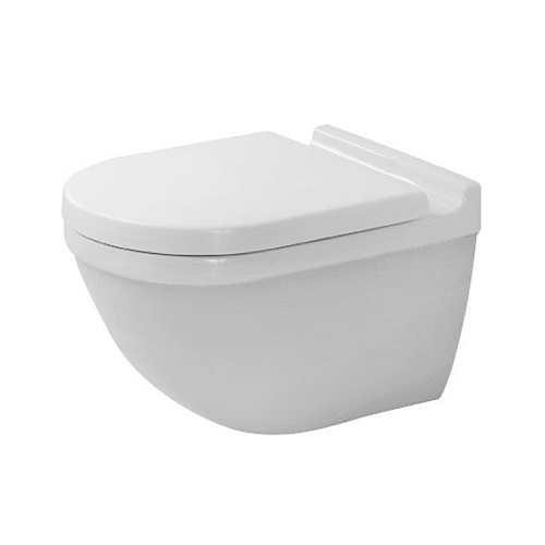 Duravit Starck 3 Унитаз подвесной безободковый, 540х360 мм, с сиденьем микролифт, цвет белый