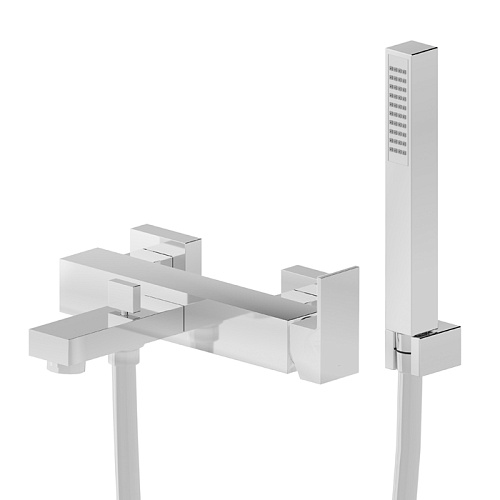 Newform Ergo Q Смеситель для ванны, с изливом и ручным душем, цвет: хром