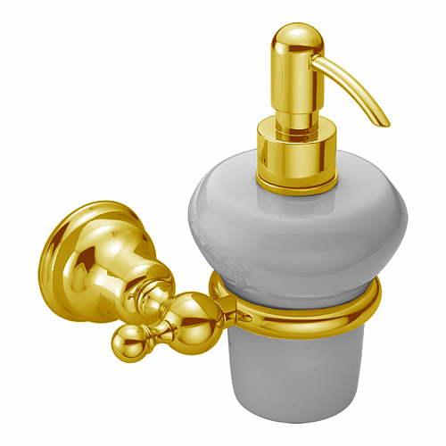 CISAL Arcana Дозатор подвесной керамический, цвет: белый/золото