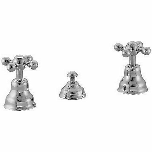 CISAL Arcana Ceramic Смеситель для биде на 3 отверстия без излива, с донным клапаном, цвет:  хром