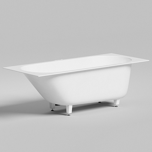 Salini Ornella Kit Ванна 170х70х60см., встраиваемая, донный клапан, сифон, щелевой слив-перелив, S-Sense, цвет: белый