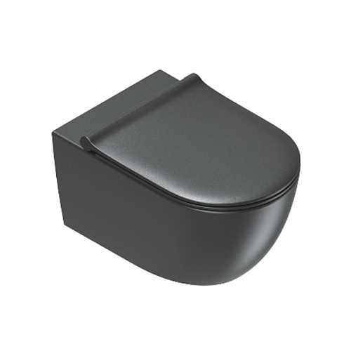 Catalano Sfera Унитаз подвесной 55х35см, безободковый, смыв Tornado, покрытие Twinglaze+, цвет: черный матовый