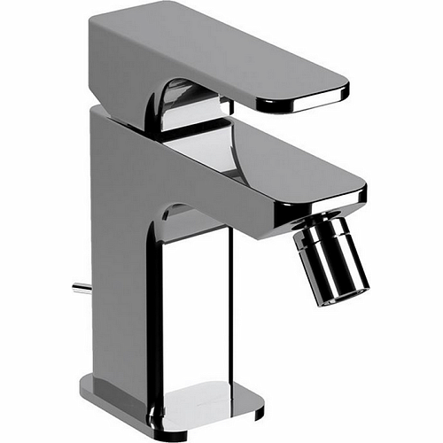 CISAL Cubic Смеситель однорычажный для биде на 1 отверстие с донным клапаном, цвет: хром