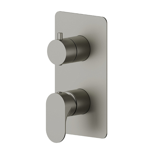 Newform Linfa II Смеситель для душа, встраиваемый, 2 потока, внешняя часть, цвет: titanium satin