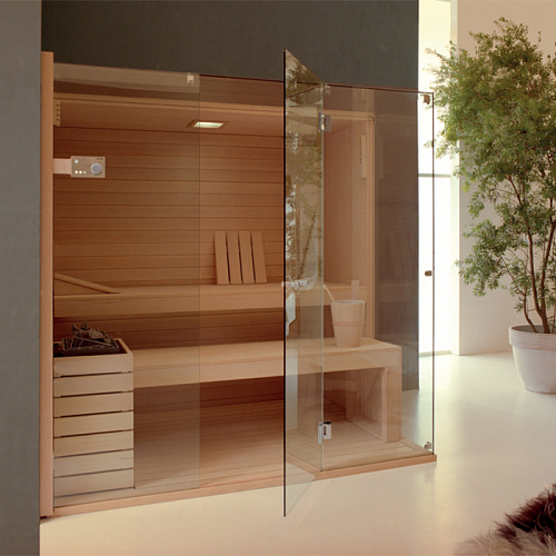 Effegibi Sky Corner 45 Био-Сауна 170x130x201см, угловая DX, цвет: канадский хемлок