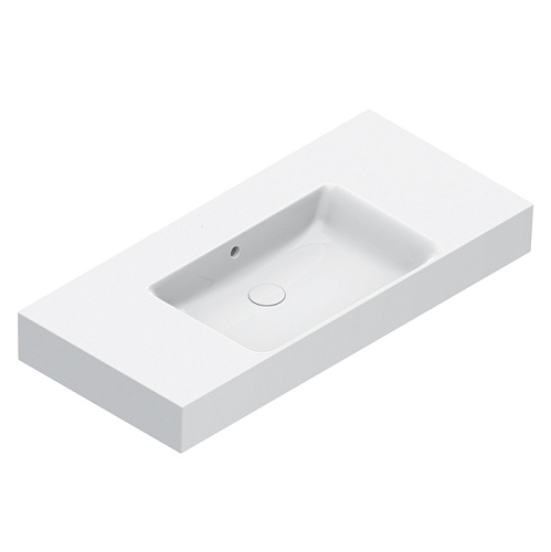 Catalano Premium Раковина 100x47см чаша в центре, без отв., цвет: белый глянцевый