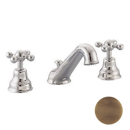 CISAL Arcana Ceramic Смеситель для раковины на 3 отверстия с донным клапаном, цвет: бронза