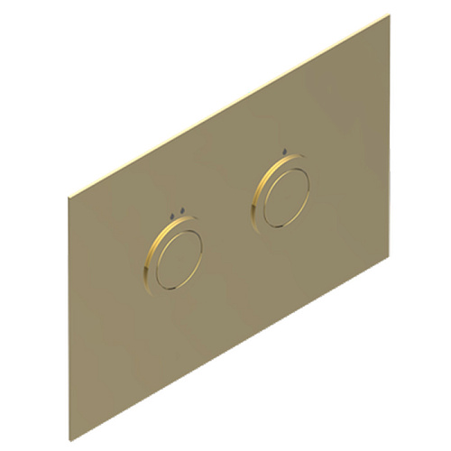 THG Клавиша смыва для унитаза двойная, для инсталляций TECE, цвет: Matt gold color PVD