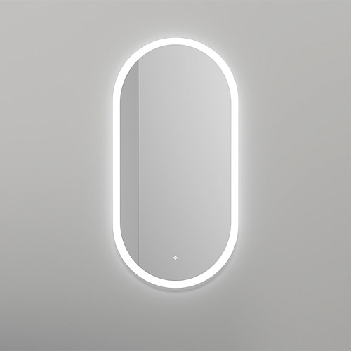 Salini Armonia Зеркало для ванны 45х90х2.5см., фоновая и фронтальная подсветка 3в1, сенсорный выключатель, крепления, без подогрева