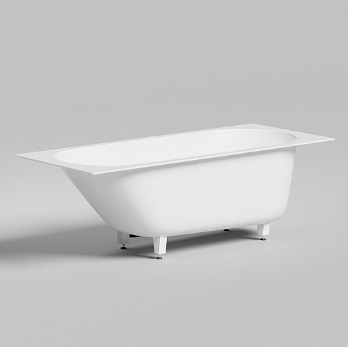 Salini Ornella kit Встраиваемая ванна 170х70х60см, донный клапан, сифон, щелевой слив-перелив, материал: S-Stone, цвет: белый матовый