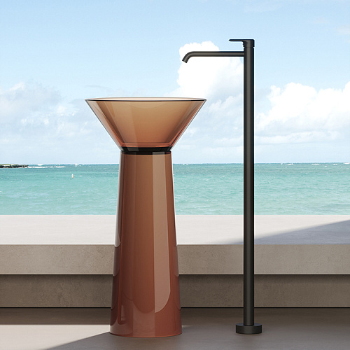 Dea Design Pedestal Basin Раковина напольная d48хh90см, цвет: brown copper
