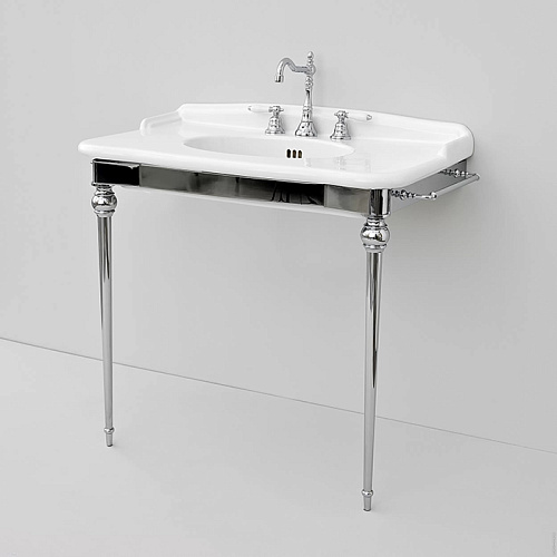 Artceram HERMITAGE Металлическая структура с раковиной 92х58см, на 3 отв., напольная, цвет: хром