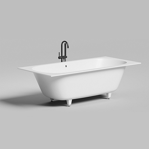 Salini Ornella Axis 190 Встраиваемая ванна 190х90х60см, прямоугольная, материал: S-Stone, цвет: белый матовый