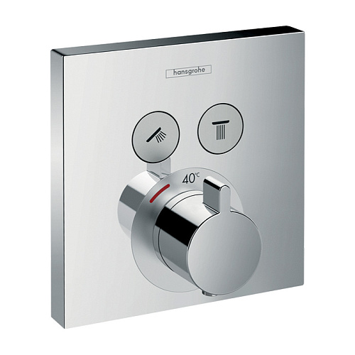 Hansgrohe ShowerSelect Смеситель для душа, термостатический, 2 источника, внешняя часть, цвет: хром