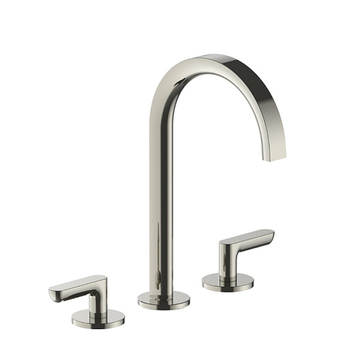 Fantini Icona Deco Смеситель для раковины на 3 отверстия, высота излива 194 мм., цвет: Nickel PVD