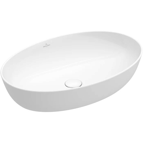 Villeroy&Boch Artis Раковина 61х42х12.5см., накладная, без отв., без перелива, TitanCeram, цвет: альпийский белый