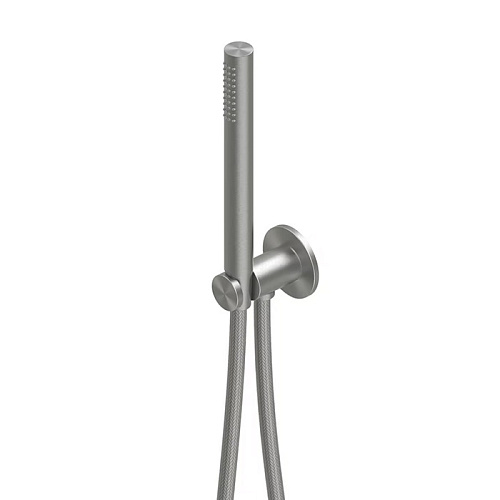 QuadroDesign Душевой гарнитур, настенный, цвет: Brushed Stainless Steel