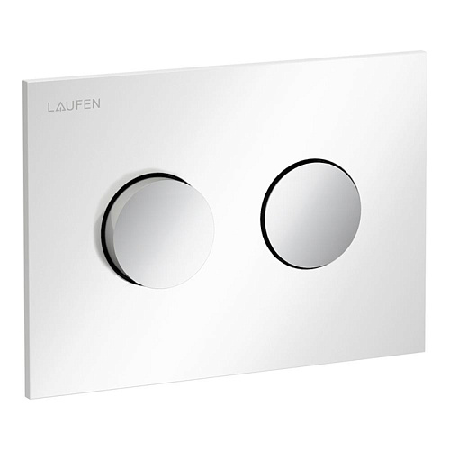 Laufen INEO GROOVE Клавиша смыва, панель: белый глянцевый, клавиши: хром глянцевый