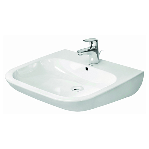 Duravit D-Code Раковина с перел., с 1 отв. под смес., 60х55см., цвет: белый 