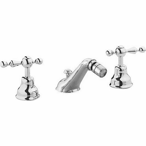 CISAL Arcana America Смеситель для биде на 3 отв., с донным клапаном, цвет: хром