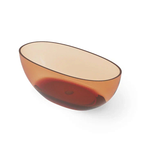 Dea Design Nature Ванна 155х75х55см., отдельностоящая, Glasstech, прозрачная смола, цвет: Sunset R1