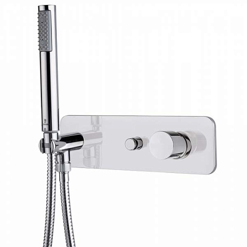 Bossini Oki Комплект: Смеситель для душа с девиатором на 2 выхода , ручной душ ZEN и шланг, соединение на 1/2” , цвет: хром