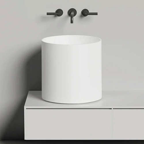 Salini Armonia Раковина 45x45x45см., без отв., накладная, S-Sense, цвет: белый глянцевый