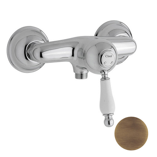 CISAL Arcana Empress Смеситель однорычажный настенный для душа, цвет: бронза