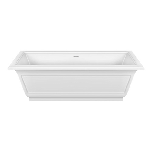 Gessi Eleganza Ванна отдельностоящая 180х85x55см, со сливом-переливом, цвет: матовый белый