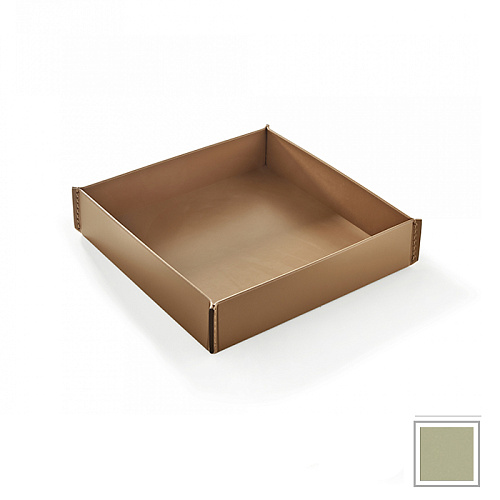 3SC Meridien Лоток 26.5х6х26.5см., настольный, гладкая кожа, цвет: Avorio