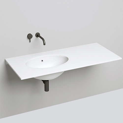 Salini MAREA 12 Раковина врезная снизу 545х375х187мм, без отв. под смес, с ПЕРЕЛИВОМ, материал: S-Sense, глянцевый, белый.