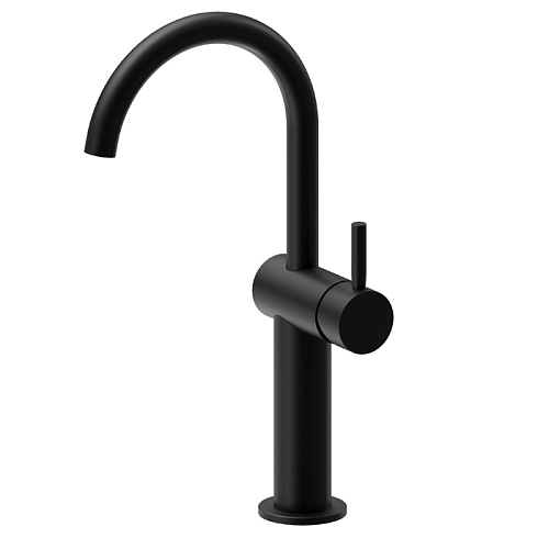 Newform Blink Смеситель для раковины, 1 отв., высокий, цвет: черный матовый
