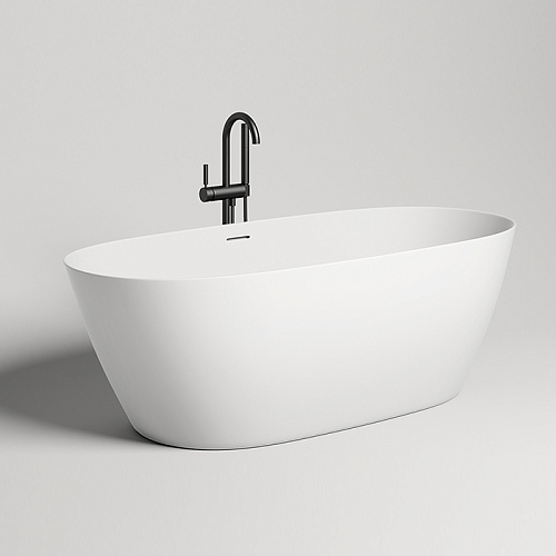 Salini Sofia Ванна отдельностоящая 165x75x60см, донный клапан "Up&Down", сифон, слив-перелив, S-Sense, цвет: белый глянцевый