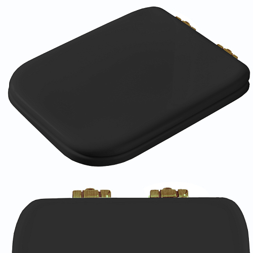 Kerasan Waldorf Сиденье для унитаза, с микролифтом, цвет: черный матовый/бронза