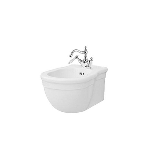 TW Ellada Биде подвесное, 55x36 см., с 1 отв. под смеситель, с крепежом, цвет: белый