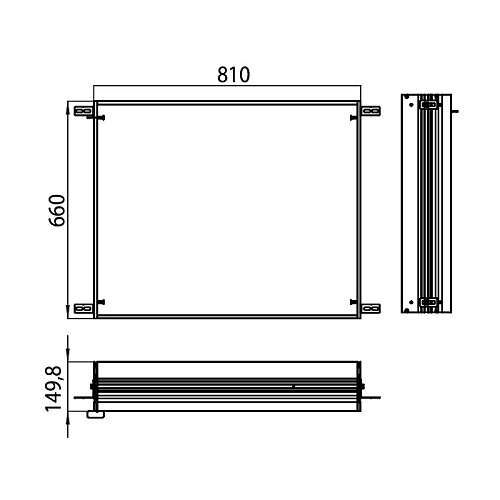 Emco Asis prestige Встраиваемая монтажная рама для зеркального шкафа 81.5х14.7хh66.5см