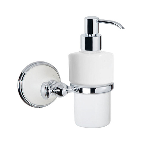 TW Harmony 108, подвесной дозатор для ж/мыла, керамический (белый), цвет: белый/хром