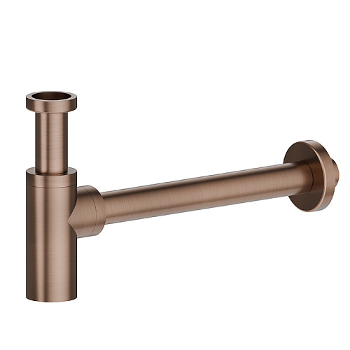Newform X-STEEL 316 Сифон для раковины под донный клапан, L=300 мм цвет: PVD Brushed copper bronze