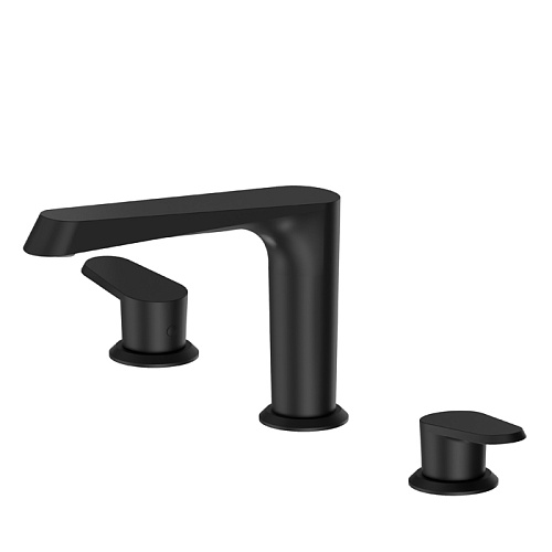 Newform Nio Смеситель для раковины, 3 отв., цвет: черный матовый