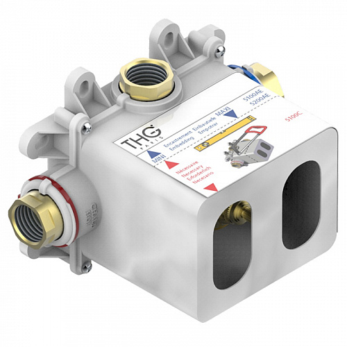THG Термостат  3/4" - 60 л/мин с восковым картриджем и коробкой для встраивания, без ручки регулировки