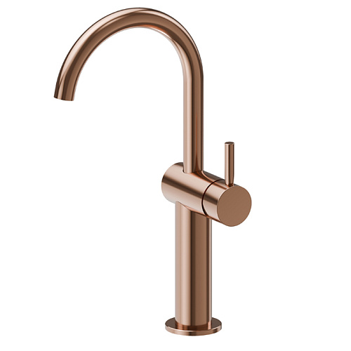 Newform Blink Смеситель для раковины, 1 отв., высокий, цвет: PVD copper bronze