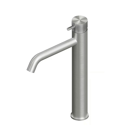 QuadroDesign Source Смеситель для раковины, высокий, 1 отв., цвет: Brushed Stainless Steel