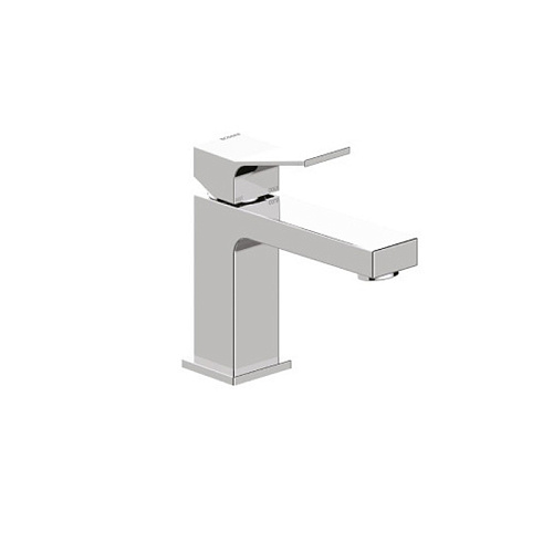 Bossini Aki Line Смеситель для раковины AKI-M с донным клапаном 1”1/4 и гибкая подводка из нерж. стали 3/8”., цвет: хром