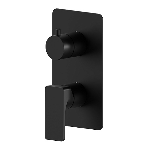 Newform B-Easy Смеситель для душа, встраиваемый, 2 потока, внешняя часть, цвет: черный матовый