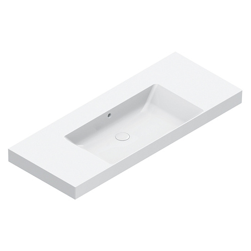 Catalano Zero Раковина 125x50см, без отв., цвет: белый глянцевый
