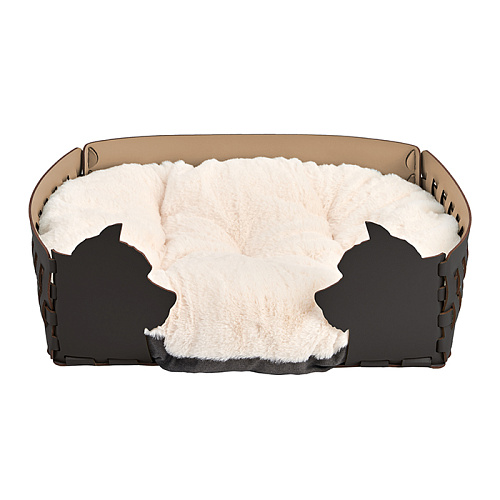 ADJ Лежанка Dog, 45х30хН15 см., цвет: шоколад/капучино