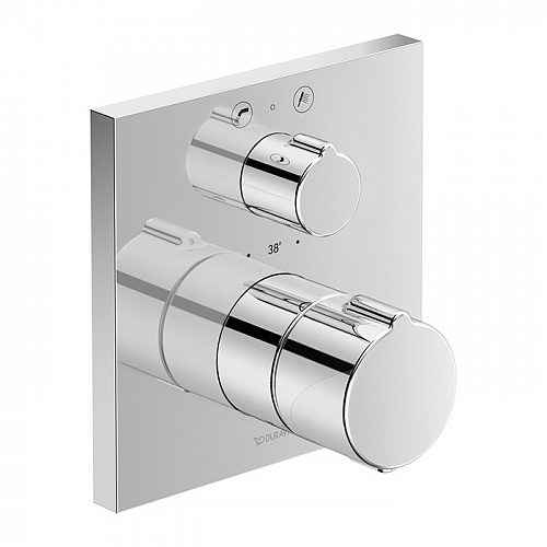Duravit C.1 Смеситель термостатический для ванны, встраиваемый, с запорным переключателем, цвет: хром