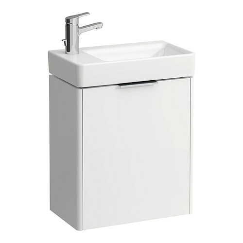 Laufen Base Тумба с раковиной, 47x26.5x53см., с 1 дверью, петли слева, органайзер для ящика, цвет: белый матовый