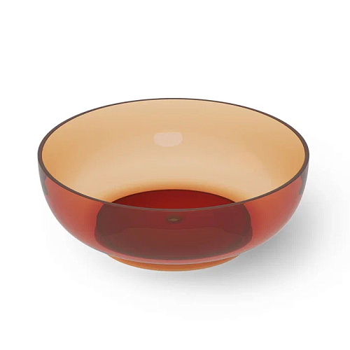 Dea Design Round Ванна 150х150х52см., отдельностоящая, Glasstech, прозрачная смола, цвет: Sunset R1