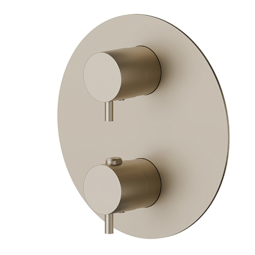 Newform X-Way Смеситель для душа, встраиваемый, термостатический, 4 потока, внешняя часть, цвет: gold satin